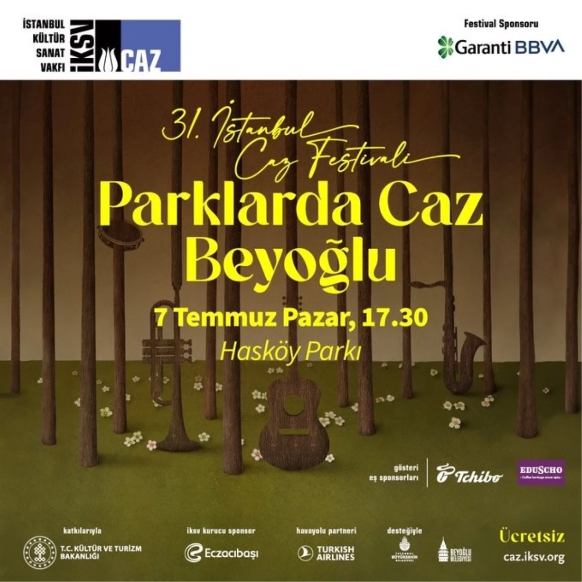 İstanbul Caz Festivali’nde Parklarda Caz Beyoğlu konserleri düzenlenecek